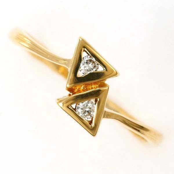 K18 18金 YG イエローゴールド リング 指輪 12号 ダイヤ 0.06 ジュエリー 中古 24,358円