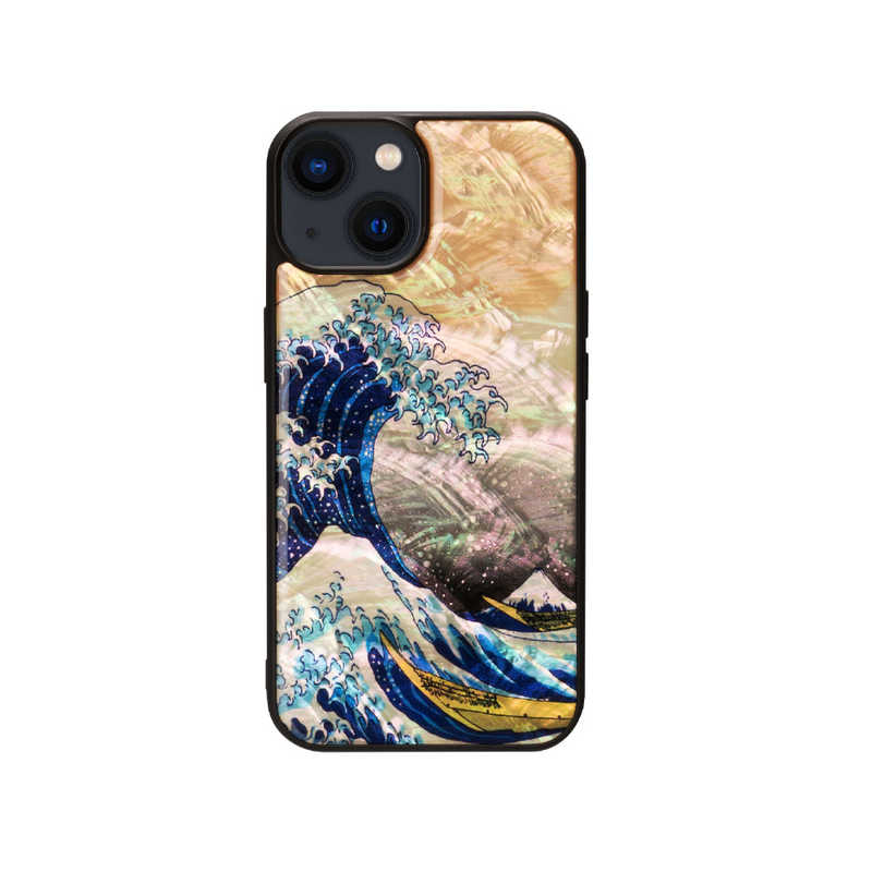 ROA　iPhone 14 6.1インチ 天然貝ケース 神奈川沖浪裏 ikins　I23578I14