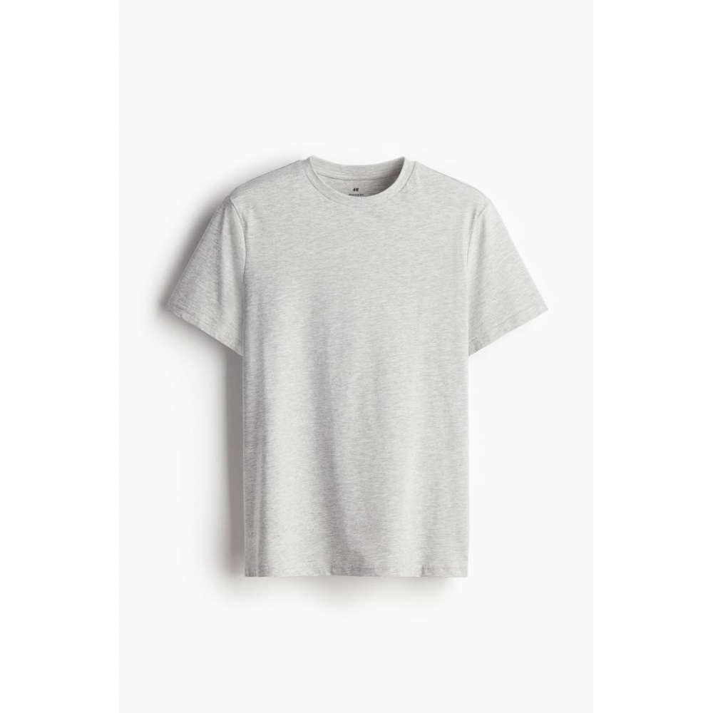 H&M 5ピースレギュラーフィットTシャツセットグレーメランジ