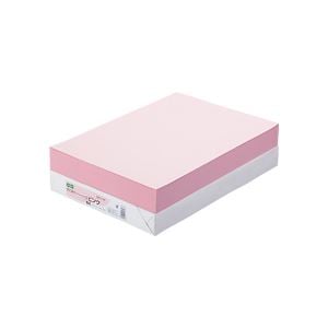 (まとめ) TANOSEE αエコカラーペーパーII B4 ピンク 1冊（500枚） (×10セット)