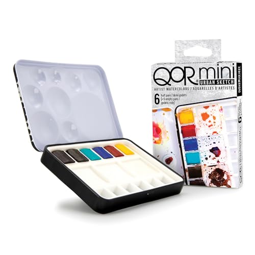 Golden QOR水彩 0025 ハーフパン アーバンスケッチ 6色セット 13300025