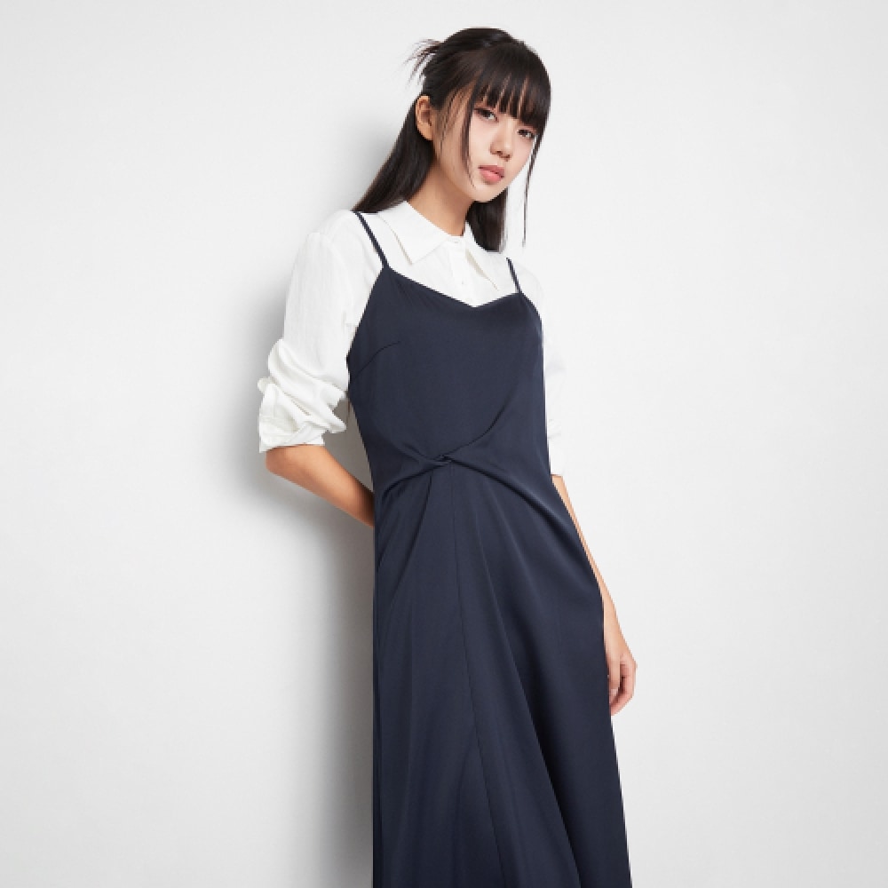 MIXXO サテンツイストナシドレス_miwowet02B