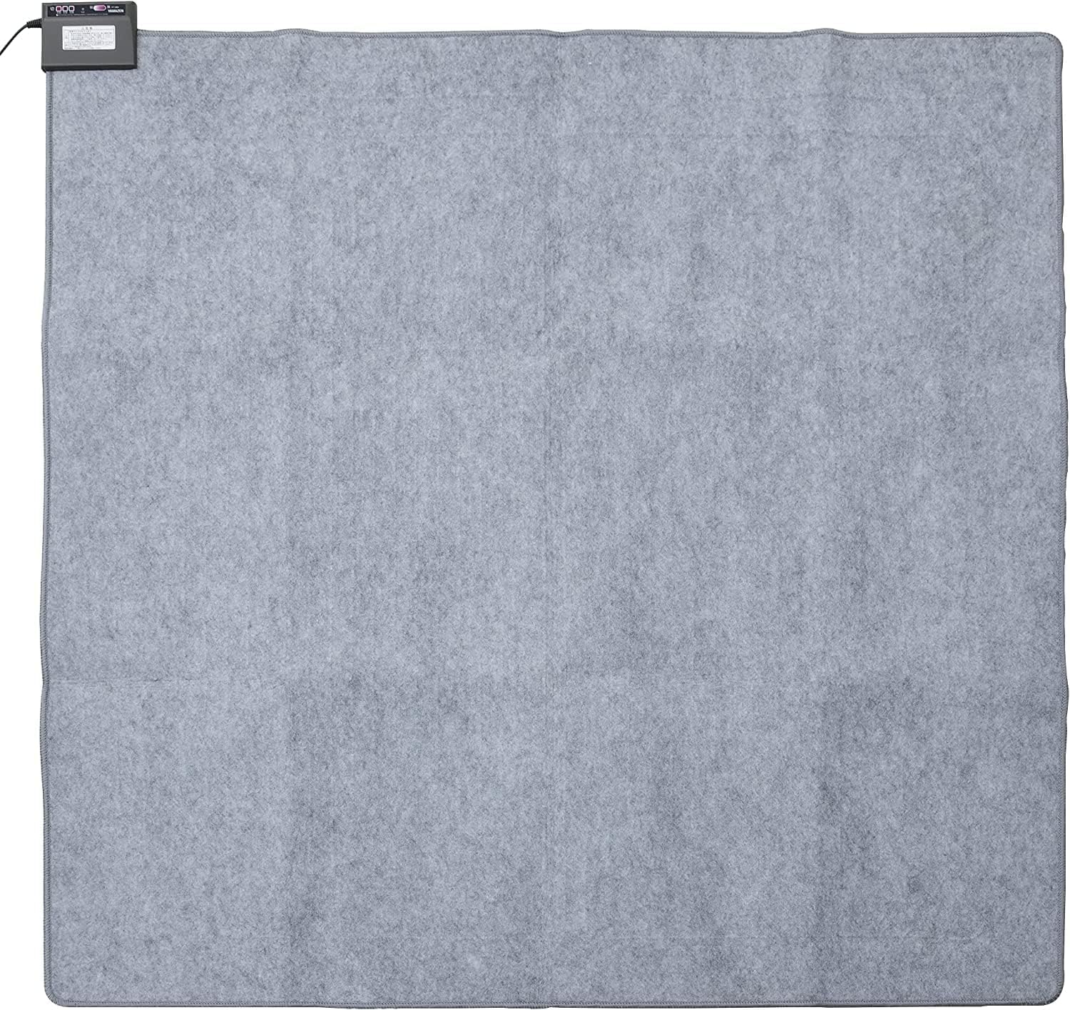 [山善] ホットカーペット 電気カーペット 2畳 消臭元 (ダニ退治機能) (左右暖房面切替) (6時間オートオフタイマー) (裏面すべり止め加工) (176cm×176cm) グレー NUK-203