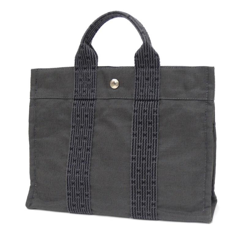 エルメス HERMES トートバッグ エールラインPM グレー 【中古】(65442)