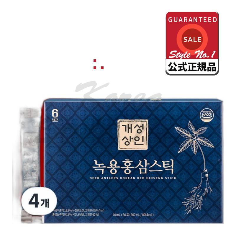 個性商人 緑用紅参スティック 30個入り ショッピングバッグ 300ml 4個