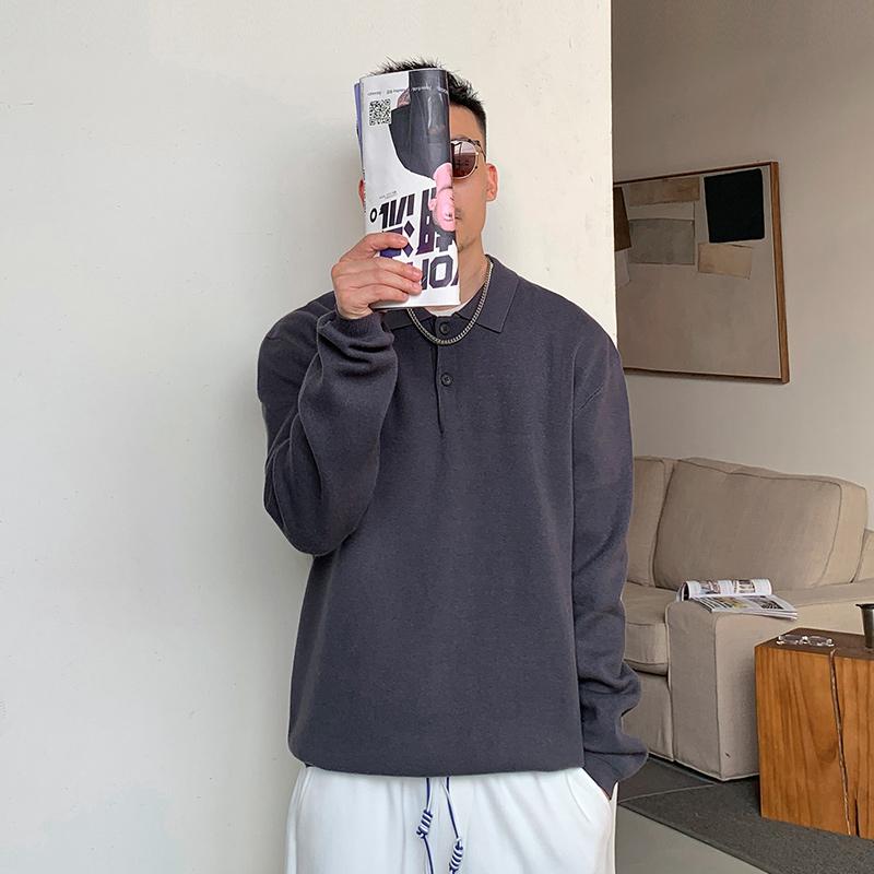 メンズ 服 シンプル ファッション オシャレ 大人 かっこいい 大きいサイズ ストリート 紳士服 春　秋 セーター 長袖 ポロ カジュアル トップス 無地 アメリカン 10,258円