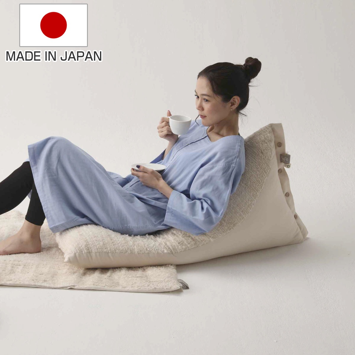 ビーンズクッション safo オーガニック コットンファー 綿100％ サフォ クッション 座椅子 ソファ フロアクッション ビーンズ オーガニックコットン ふんわり ナチュラル 無地 42,900円