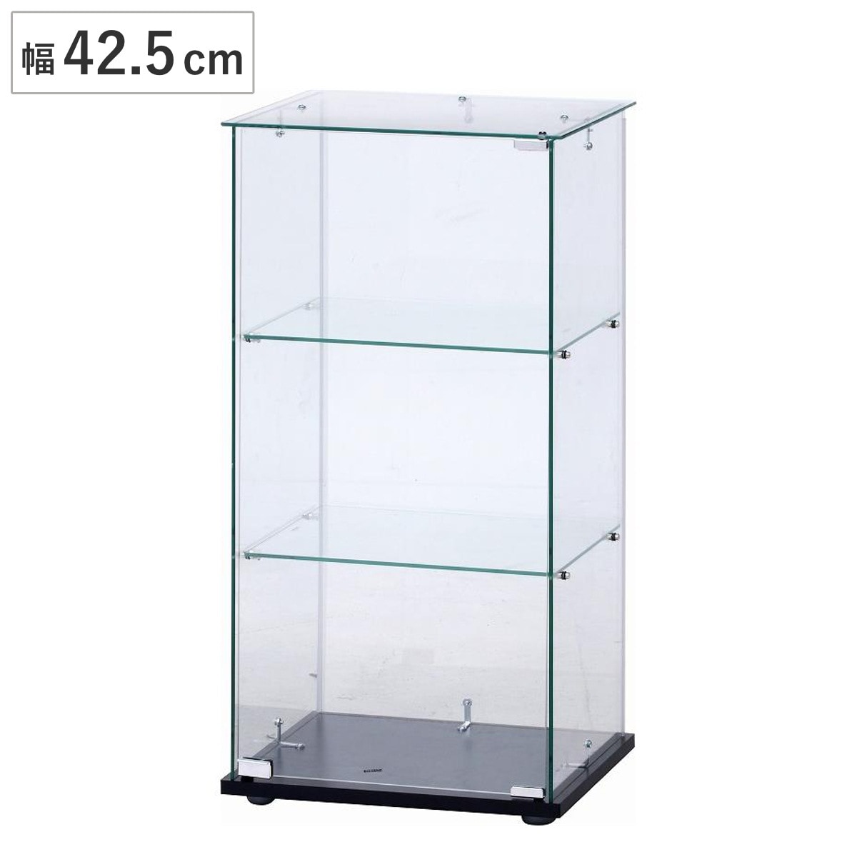 コレクションケース 幅42.5cm 3段 ガラスケース クリアタイプ コレクションボード コレクションキャビネット ウィスキー棚 ウイスキー棚 ガラスキャビネット ディスプレイラック