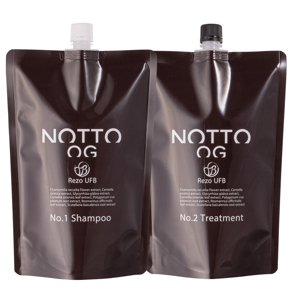 (セット) NOTTO OG NO.1 シャンプー （詰替え） 1000ml & OG NO.2 トリートメント （詰替え） 1000g