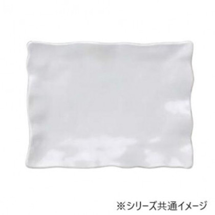 福井クラフト メラミン44cm波渕長角盛皿ホワイト 51353770