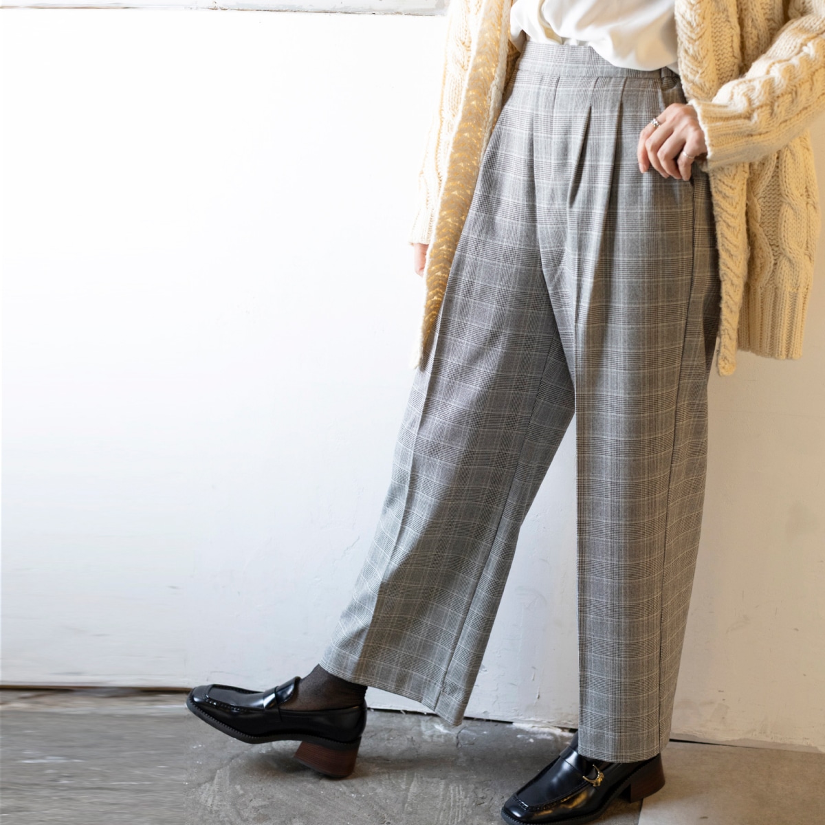 【SALE】【靴下の岡本公式】17℃ レディース パンツ 両面起毛ワイド