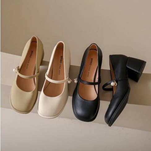 24.5cm 疲れにくい 可愛い 美脚 ハイヒール ストラップサンダル スクエアヒール 走れる 無地 スクエアトゥ レディース ローファー 】メリージェーンパンプス 【新作セール】【即納