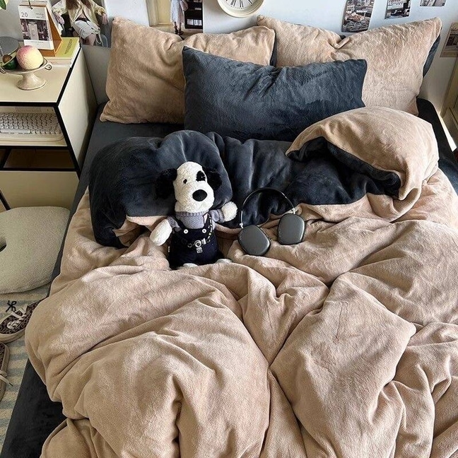 布団カバー 冬用 ベッドカバー 抗菌防臭 毛布 暖かい 厚手 ダブルサイズ 掛け布団カバー 洗える 寝具 ベッド用品 プレゼント シングル セミダブル ダブル 韓国ファッション