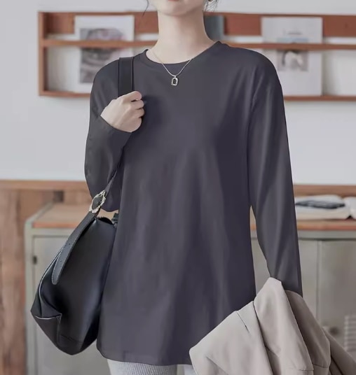 トップス デート モテアイテム カットソー ロンT ルーズ コットン 大人可愛い きれいめ 上品 おしゃれ かっこいい 大人可愛い ラブリー キュート ガーリー クール モード系 セクシー エレガント