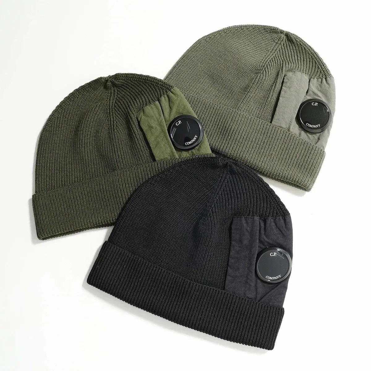 C.P.COMPANY シーピーカンパニー ビーニー Extrafine Merino Wool Lens Beanie 17CMAC297A 005509A