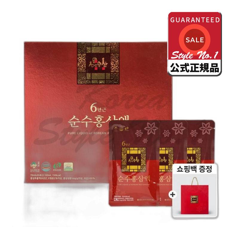 農協紅参千年松参6年根純水紅参原液30包60包70ml 30個