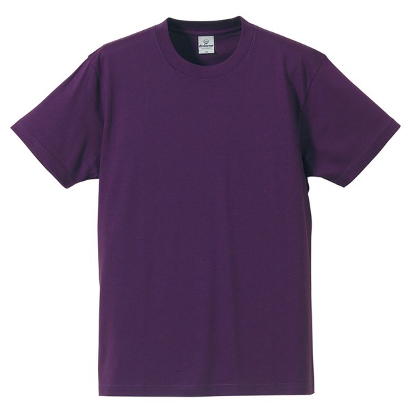 (5枚セット) Tシャツ Lサイズ パープル 綿100％ 耐久性 半袖 tシャツ ティーシャツ ティシャツ トップス 衣類