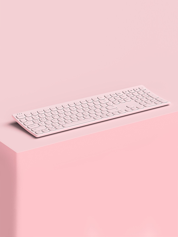 カーブ充電式無騒音人間工学iPadワイヤレスBluetoothキーボードB605