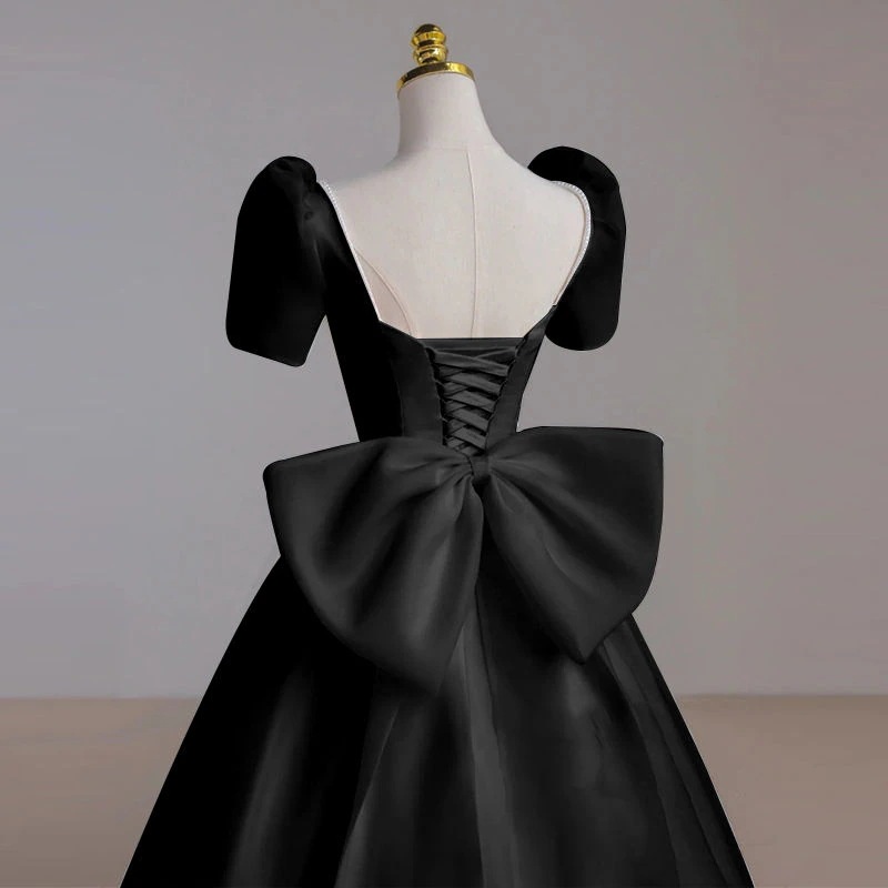 黒宴会パフォーマンスホストイブニングドレス女性用2025年歳成人式気質普通に着用可能