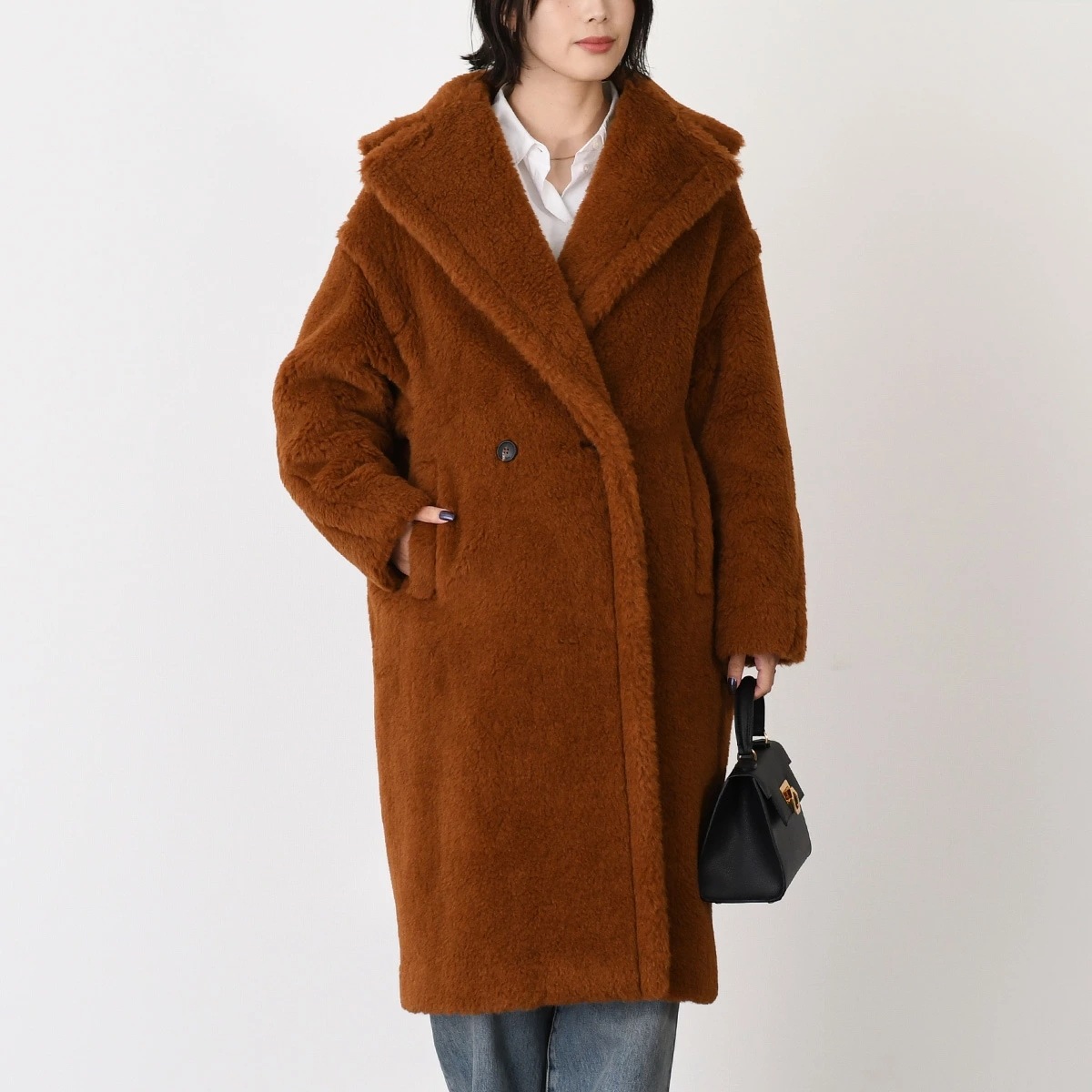 Max Mara マックスマーラ テディベア アイコン コート アウター TEDGIRL テディ 1016052600 レディース ブラウン ロング アルパカ ヴァージンウール