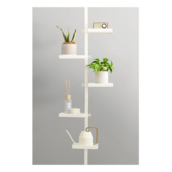 突っ張り棒＆パーツ 角型６点セット 約 高さ200265cm ホワイト×ホワイト KTR-3117-WH