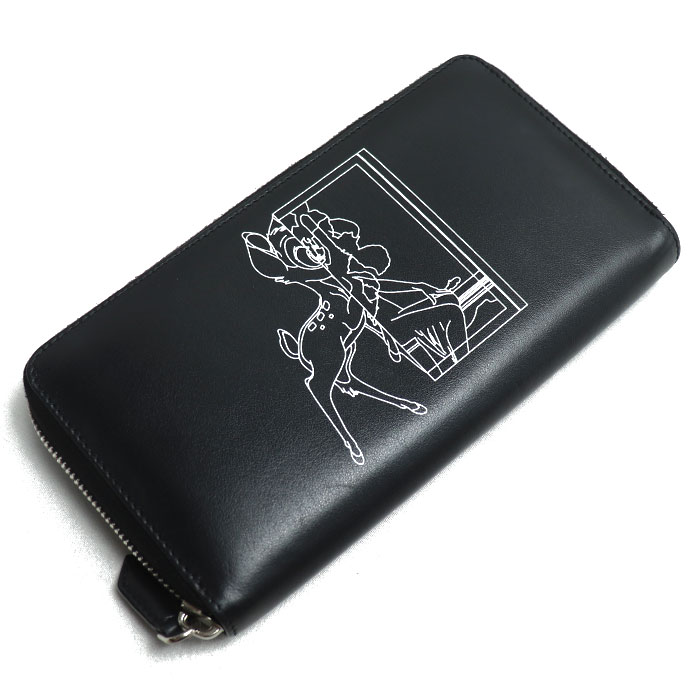 GIVENCHY ジバンシィ ラウンドジップウォレット バンビ 長財布 ラウンドファスナー ブラック BC06340493 レディース 中古