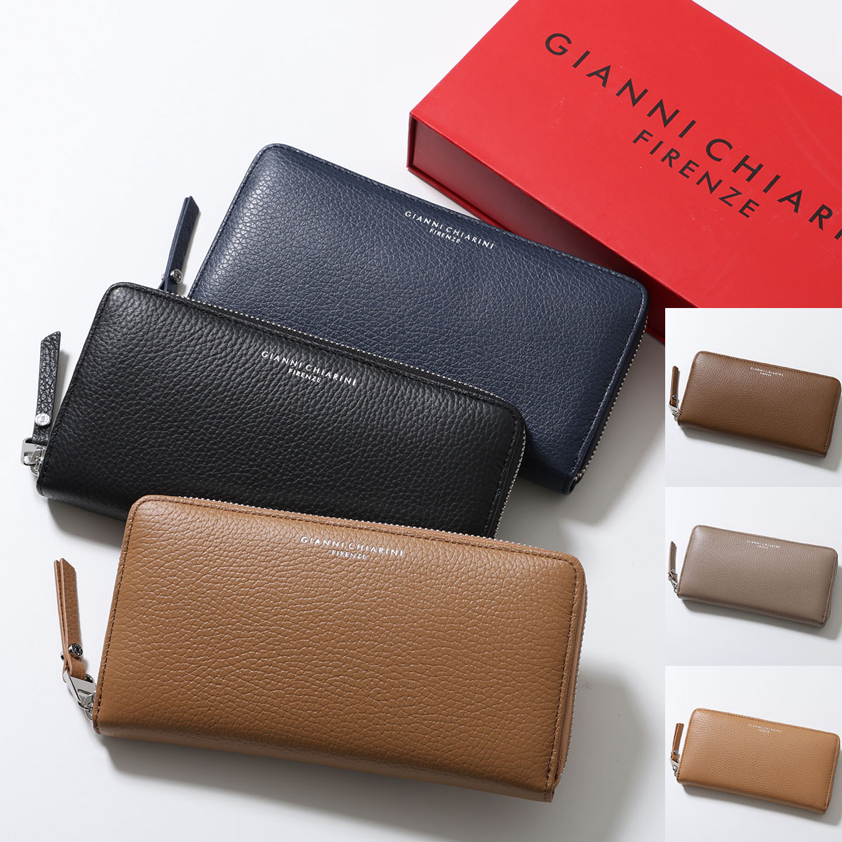 GIANNI CHIARINI ジャンニキアリーニ 長財布 PF 5042 GRN レディース レザー ラウンドファスナー カラー6色