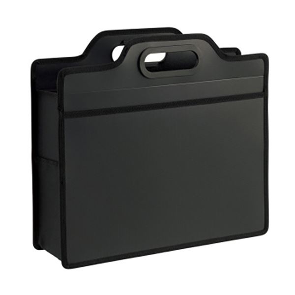 ライオン事務器 オフィスキャリングバッグ(ビジカル)タテ330×ヨコ365×厚さ110mm ブラック BK-353B 1セット(5個)