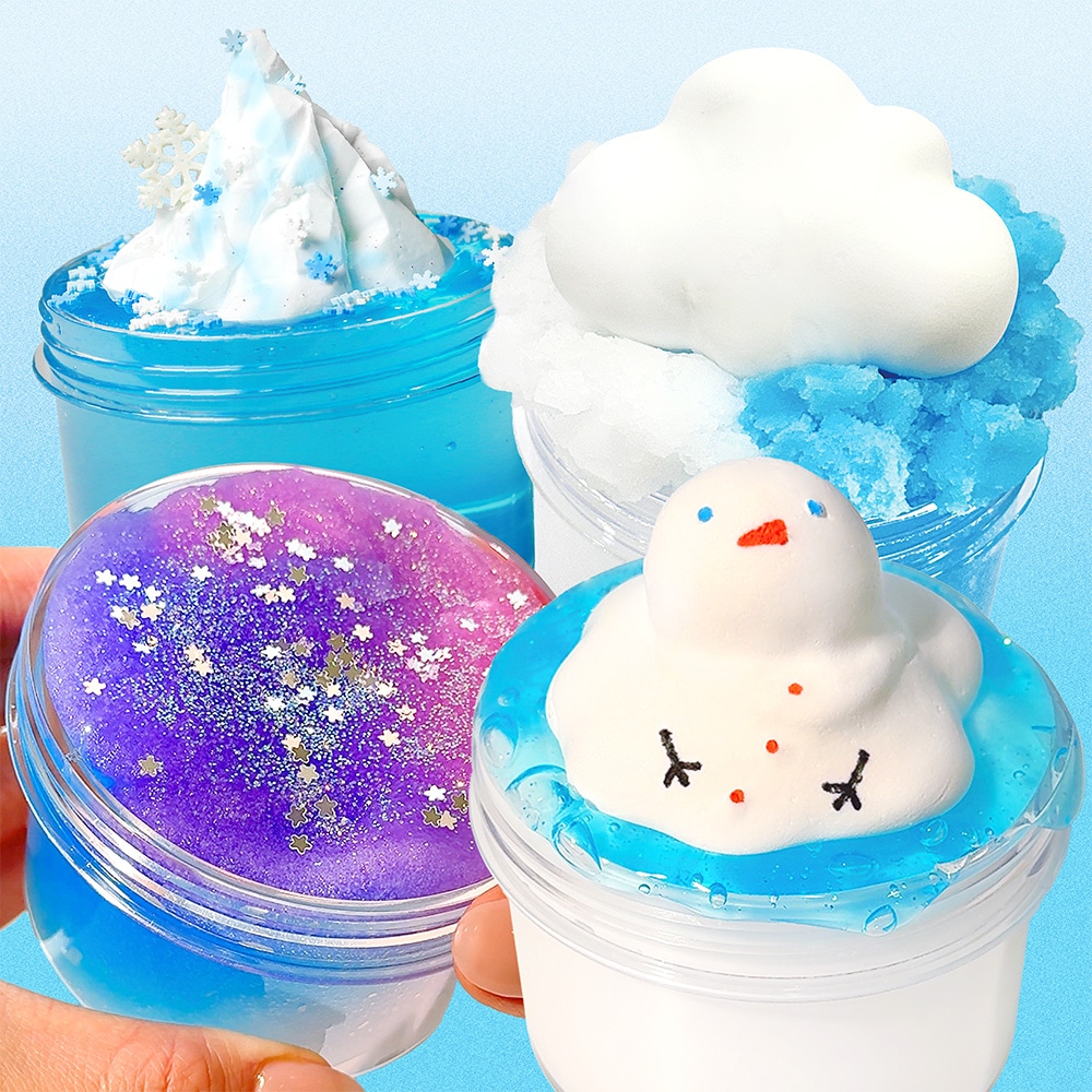 30%OFF ジェルシス【ウィンターボックス 冬限定4種】 冬気分×たっぷりASMR！ 質感で選べる さらり・ぷるん・ふわふわスライムセット