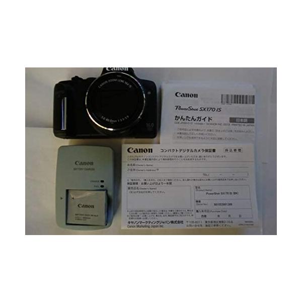 【中古】CANON PowerShot SX170 IS 3インチ LCD 16メガピクセル コンパクトカメラ ブラック