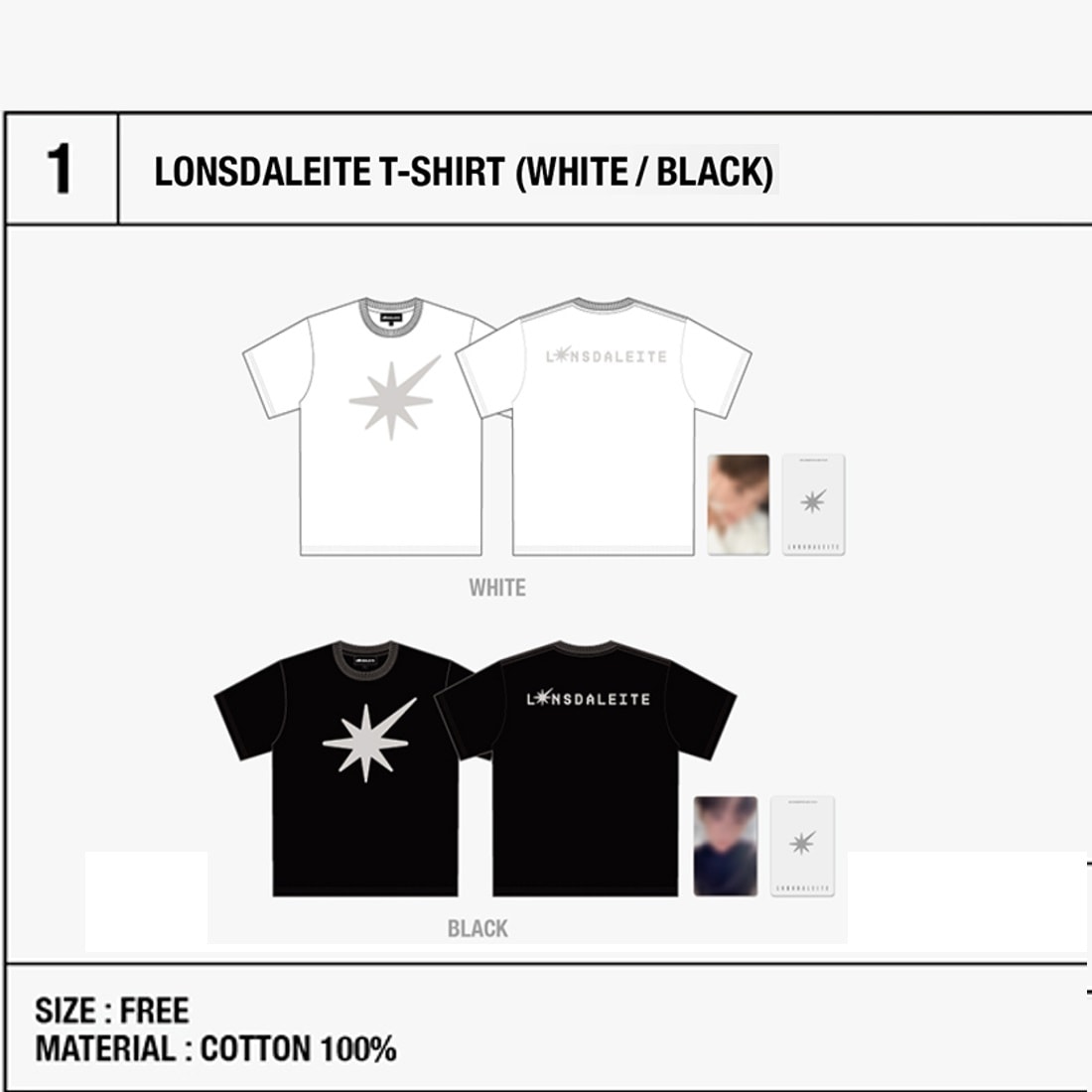 [公式] EXO BAEKHYUN 2024 ASIA TOUR [LONSDALEITE] MD : T-SHIRT