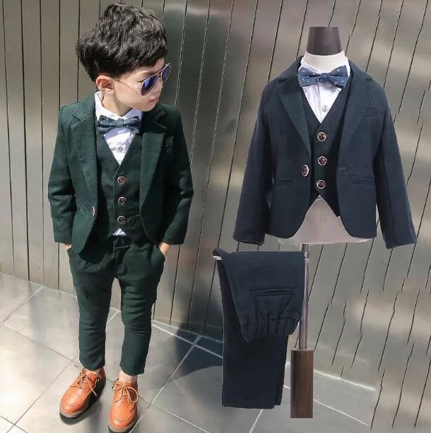 子どもスーツ上下セット男の子スーツベビーフォーマルスーツ子男lの子結婚式5点セットジャケット+ベスト+パンツ+白シャツ+蝶結び卒園式入学式入園式スーツタキシードお受験誕生発表会パーティー礼服キッズスー