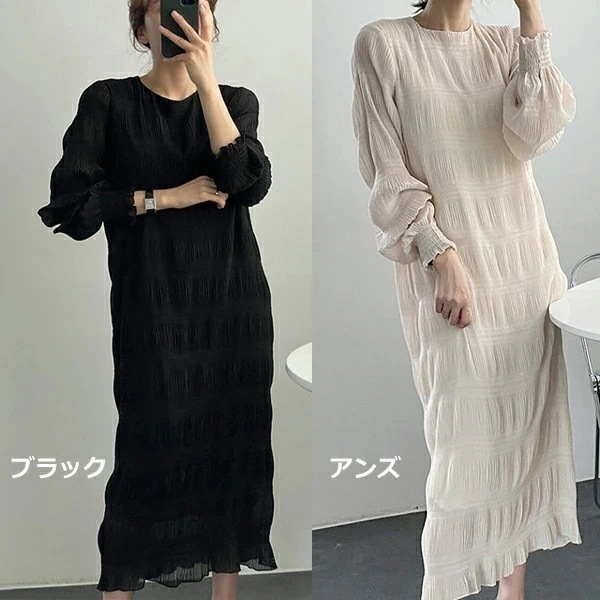 トップスシャツブラウスレディース 春 パフスリーブ ス お呼ばれ ス シフォンス ロング丈 秋 シフォン 長袖 シアー 結婚式 オケージョン シャーリング レディース 黒