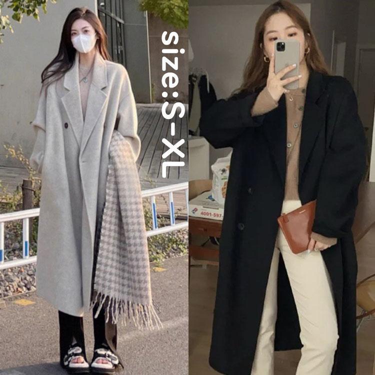 トレンチコート モッズコート レディース アウター コート 秋冬 おしゃれ 大人 INS きれいめ 厚手 あったか 防寒 通勤 OL ゆったり おすすめ 2色