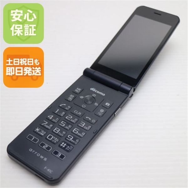 美品 arrows ケータイ ベーシック F-41C ネイビー スマホ 白ロム 中古 土日祝発送OK 182