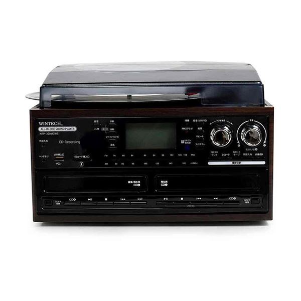 WINTECH スピーカー搭載ダブルCD（書込対応）マルチオーディオプレーヤー KRP-309MCWS