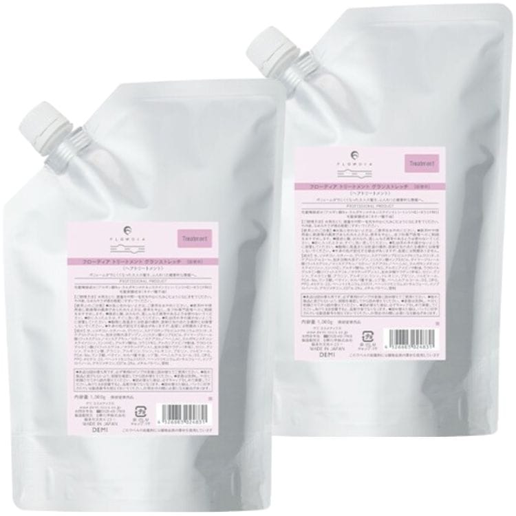 2個セット フローディア トリートメント グランストレッチ 1000g レフィル 詰替え 細毛 軟毛 ボリューム 弾力 エイジング 毛髪補修 艶髪 シャンプー