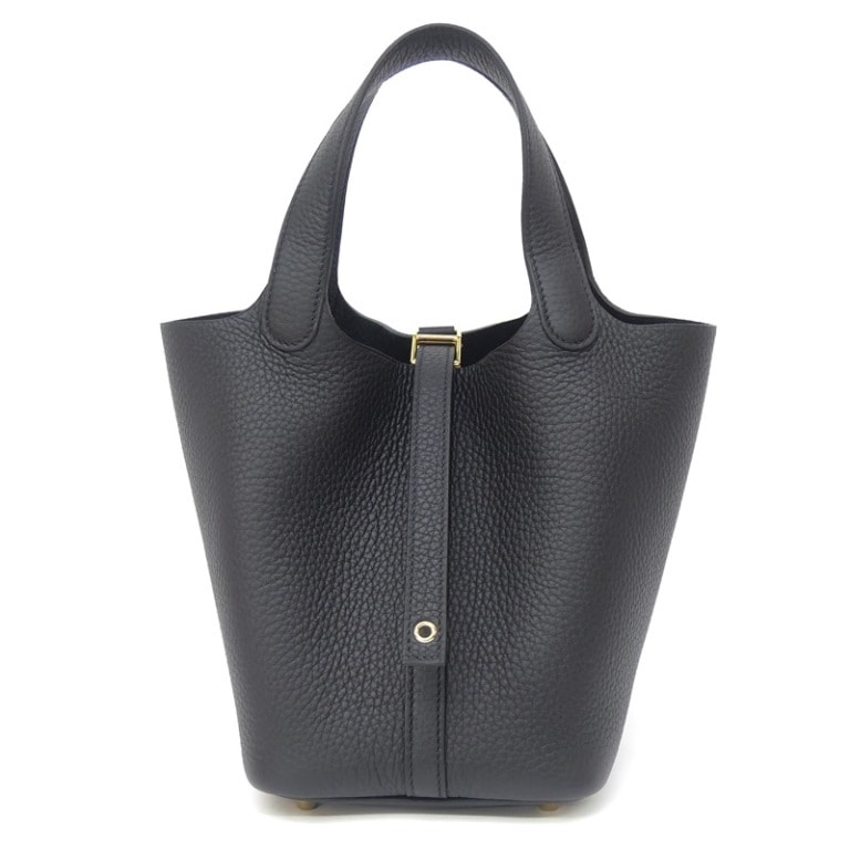 エルメス HERMES ハンドバッグ ピコタンロックPM W刻印 G金具 黒 トリヨンクレマンス(67933)