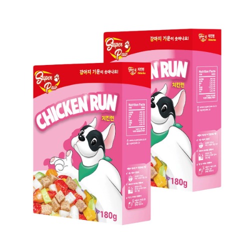 スーパーポウフリーズドライナチュラルフード180g x 2 - チキンランペット犬子犬ボブ栄養バランス