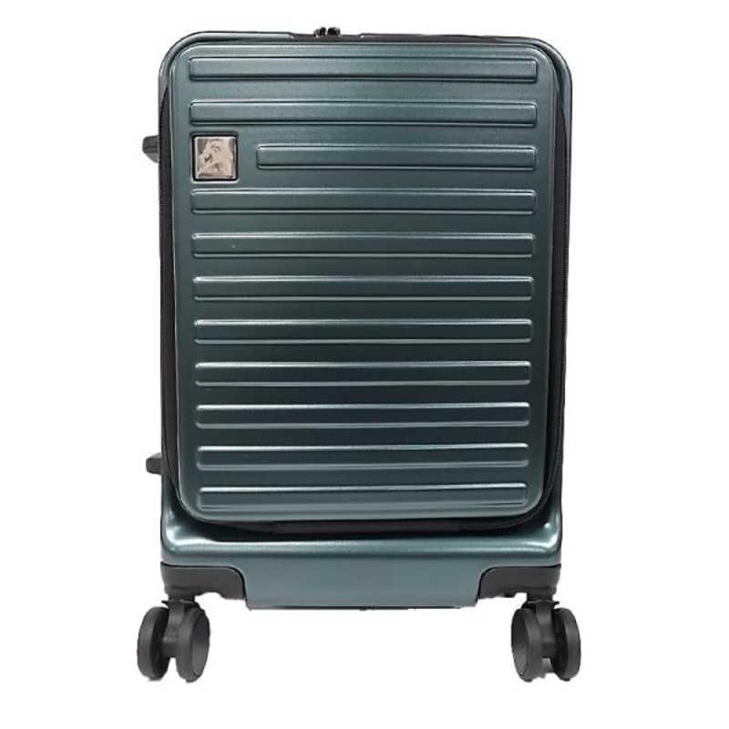 静　Lishon Pass 拡張機能付きフロントオープン型スーツケース 42L(機内持込) TSAロック搭載 グリーン Lishon ［TSAロック搭載］　LP42LキナイモチコミGR