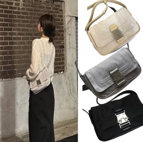 【即発送】 韓国 Matin Kim リボン ショルダーバッグ ○MATIN KIM○HALF SHIRRING RIBBON ROUND BAG 3色 リボン 人気