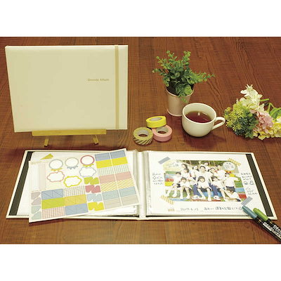 他サイト： ナカバヤシ　おもいで写真アルバム ホワイト柄　アODA2(ホワイの商品画像