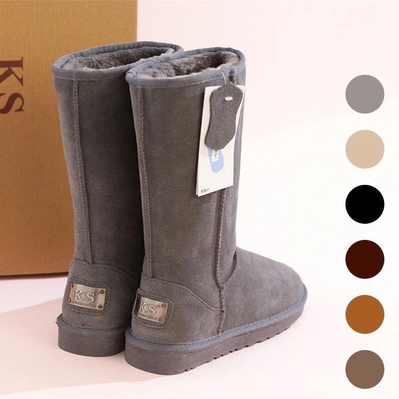 メガ割VMT16 韓国 ブーツ 牛革+ウール スノーブーツ 大人気 ショートブーツ ムートンブーツ 厚くて暖かい 本革 裏起毛 長靴 ブーツ レディース のブーツ 靴 厚底ブーツ 韓国ファッション