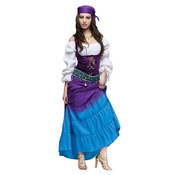 コスプレ 仮装 ジプシームーン 大人用 L 【 コスプレ ハロウィン 仮装 コスチューム 民族衣装 北欧 パーティーグッズ 女性用 レディース 余興 伝統衣装 】