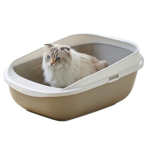 【OFT】 メガトレー ライト グレー 大きい猫トイレ 飛散 防止 サイズ(約):幅42.6×奥57.6×高25.5CM 6,222円