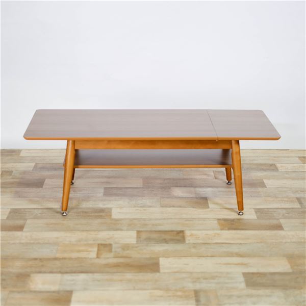 エクステンションテーブル/ローテーブル L 幅約90120x奥行53x高さ40cm 伸長式 組立品