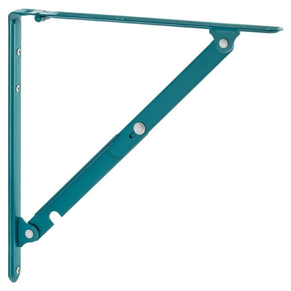 棚受け金具/ブラケット L #05 グリーン 1組/2本入 スチール製 折りたたみ Folding bracket 業務用 建材 建築金物