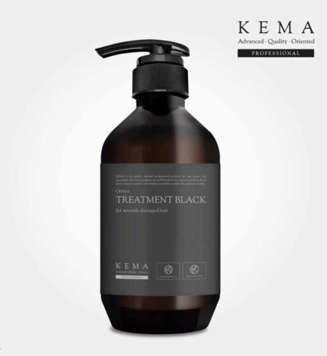 [韓国純正] Crema Treatment 極損傷ヘア専用トリートメントブラック500ml+シートマスクプレゼント贈呈/ツヤ毛/