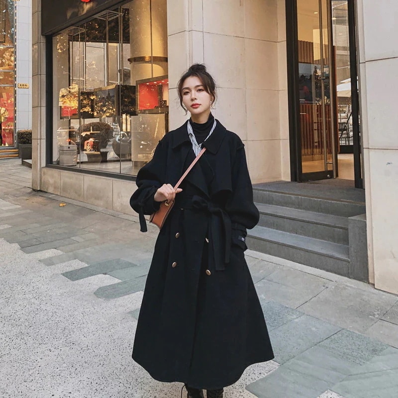 高級な質感 チェスターコート レディース コート ロングコート 体型カバー 秋 秋冬 冬 黒 コート 無地 ガウンコート ロングコート ゆったり ワイド 長袖
