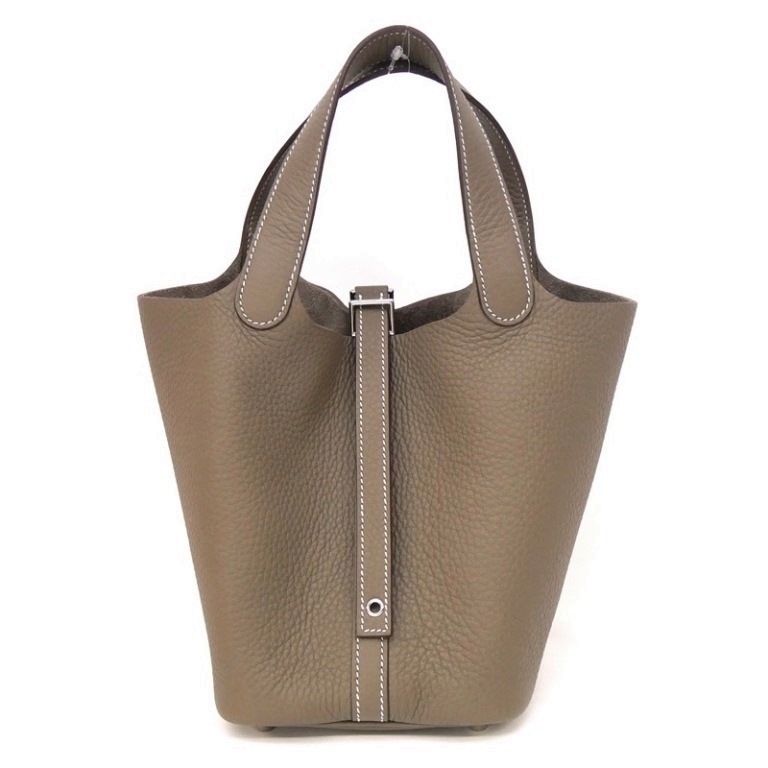 エルメス HERMES ピコタンロックPM W刻印 SV金具 エトゥープ トリヨンクレマンス(67500)